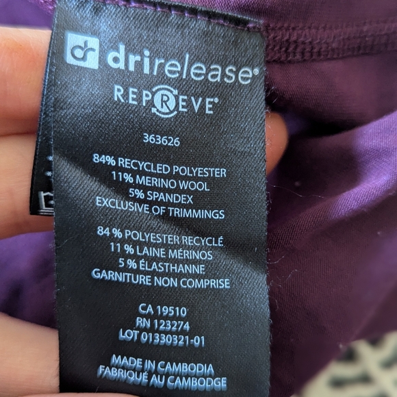 🔥$10 Bundled🔥Paradox Merino Blend Quarter-zip Winter Base Layer Size M Purple - Picture 4 of 11